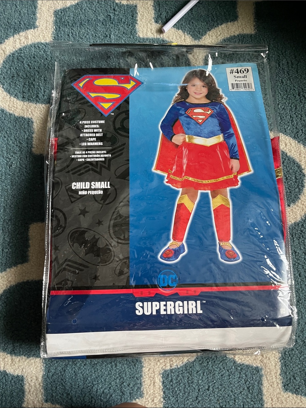 DC Comics Supergirl Kids Costume - Blue, Red & Gold